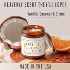 New Parents Gifts for Couples - 'New Parents Est 2025' Candle, w/Coconut, Vanilla I Mom and Dad Gifts for New Parents After Birth I First Time Parents Gift I Expecting Parents I 50 Hr Burn, USA Made
