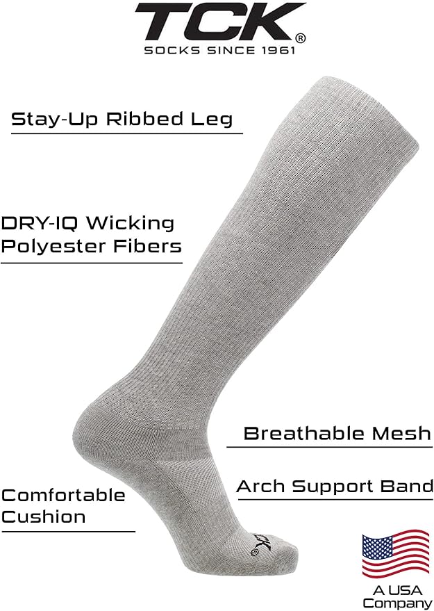 Over the Calf Work Socks for Men and Women 9-11 10-13 13-15 Moisture Wicking Tall Cushioned Knee High Boot Socks 6-pack