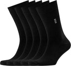 VRD Men’s Dress Socks, Bamboo 5-Pack Mens Socks, Mid Calf Length, Crew Socks Gift for Men Shoe Size 8-13