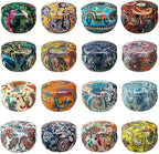 Scented Candles Gift Set, Natural Soy Wax Portable Travel Tin with Strongly Fragrance Essential Oils for Stress Relief and Aromatherapy - 16 Pack