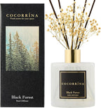 COCORRÍNA Reed Diffuser - Black Forest 17 Fl.oz Reed Diffuser with 8 Sticks Scented Diffuser with Preserved Flowers for Bathroom Home Decor