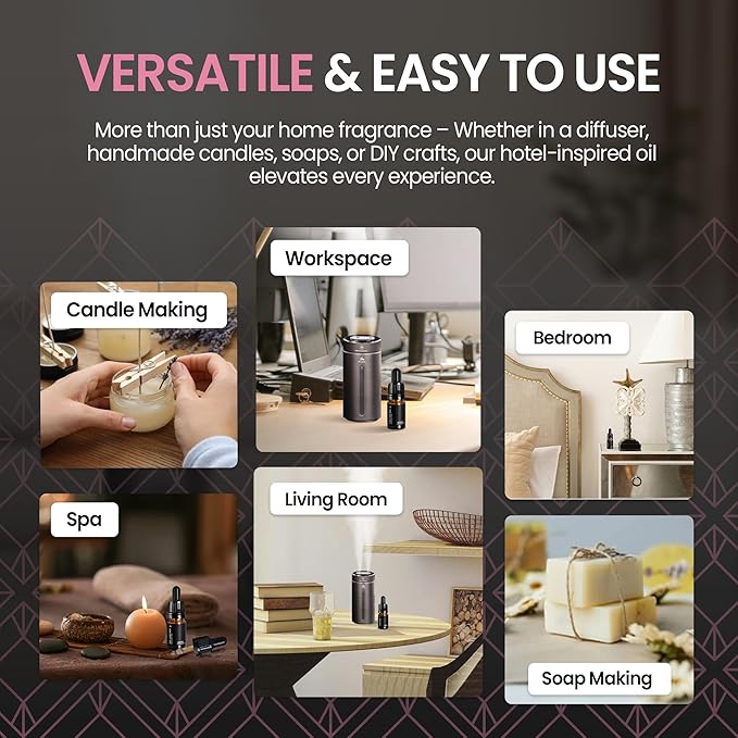 My Way Hotel Inspired Diffuser Oils | 10ml Oil Diffuser Essential Oils | Versatile and Mess-Free | Hotel Essential Oils for Diffuser by Perfa