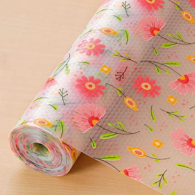 Cooyes Shelf Liner – Premium Non-Adhesive Cabinet & Drawer Liner for Kitchen – Waterproof Shelf Paper with Modern Pattern – Durable EVA Cabinet Mat – Easy to Cut