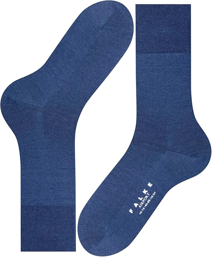 FALKE Men's Airport Dress Socks, Premium Merino Wool Cotton Blend, Sustainable Luxury, Eco-Friendly Business Casual, 1 Pair