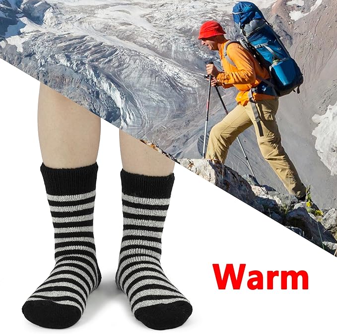 BomKinta Thermal Socks Men - Winter Warm Socks for Cold Weather Crew Socks - Cozy Soft Thick Christmas Boot Socks Size 7-11