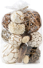 ANDALUCA Natural Tones Vase & Bowl Filler Decorative Balls (Natural Orbs)