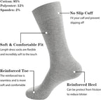 Men's Dress Socks 5 Pairs Mens Cotton Calf Business Formal Socks Soft Breathable Athletic Long Crew Casual Socks