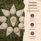 Incense Burner, Triangular Sahumador - Hand-Carved Cement Incense Holder, Ash Catcher for Sticks, Cones, Bombs & Smudges - 1 Piece, Perfect for Smudging, Yoga, and Meditation Accessories