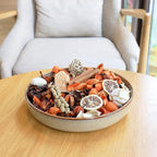 Qingbei Rina Fall Potpourri Bowl Filler, Cinnamon Scented Potpourri Dried Flowers,Thanksgiving Decorative Vase Filler,Home Fragrance, Farmhouse Harvest Decor,14 oz,(Citrus Orange)