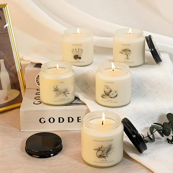 8 Pack Candles for Home Scented, Gifts for Women,Aromatherapy Candle Set for Women, Natural Soy Wax Jar Candles Set, Candle Gifts for Mother's Day, Birthday, Valentine's Day
