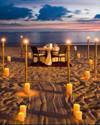 Da by Candles Battery Operated Candles LED Outdoor Waterproof Candles Plastic Fake Candles with Remote Timers Set of 12(Ivory)