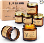 6 Pack Candles for Home Scented, Aromatherapy Jar Candles Gift Set for Women, Long Lasting Burn Soy Wax Candle, Scented Candle Gift Set for Birthday Easter Mother's Day