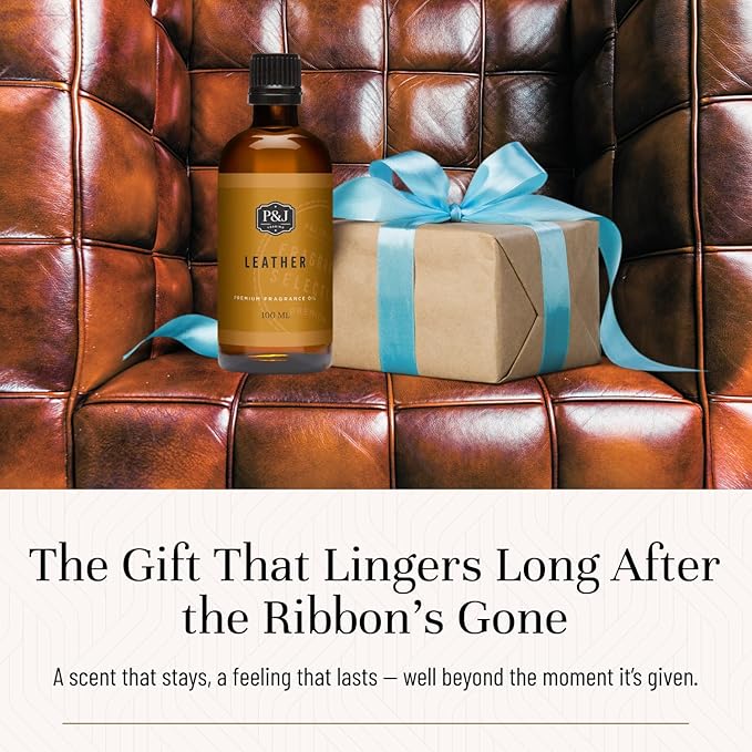 P&J Trading - Leather Scented Oil 100ml - Fragrance Oil for Candle Making, Soap Making, Diffuser Oil