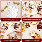 Loopeer 9 Pack Potpourri Simmer Kit 645g DIY Christmas Stovetop Potpourri with Card Transparent Bag Tag Xmas Scent Winter Stovetop Simmering Ingredients for Home Fragrance Housewarming Hostess Gift