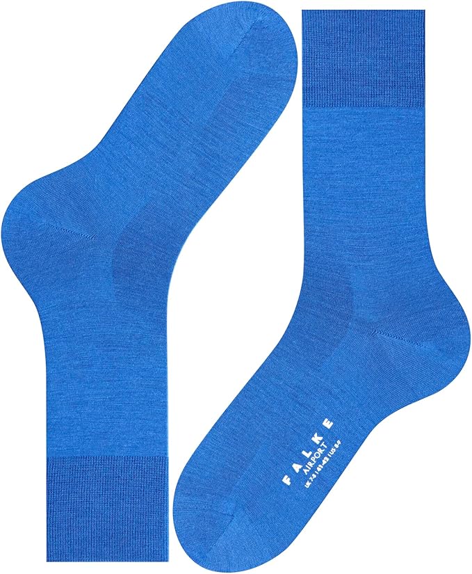 FALKE Men's Airport Dress Socks, Premium Merino Wool Cotton Blend, Sustainable Luxury, Eco-Friendly Business Casual, 1 Pair