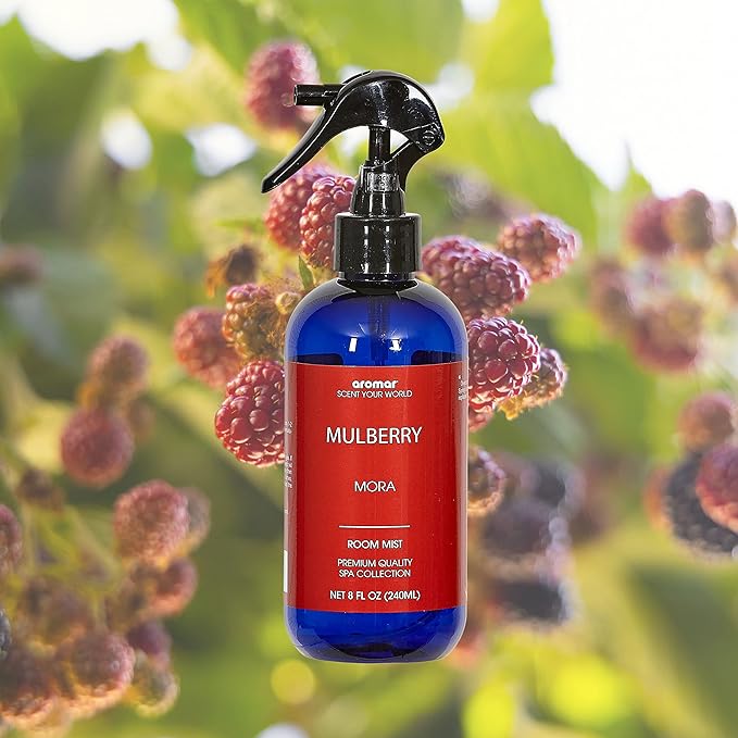 Aromar Essential Room Mist and Fabric Spray with Natural Freshener Aromatherapy for a Fresh and Rejuvenated Home 8 oz Mulberry