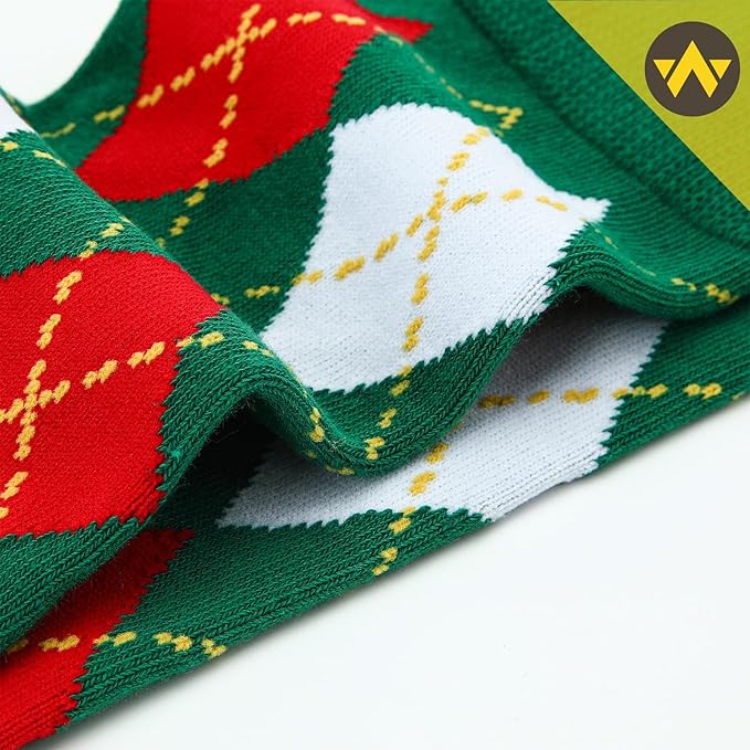 WANDER Men's Dress Socks Cotton Thin Classic Lightweight Socks 6/8 Pairs Solid & Patterned Soft Breathable Socks