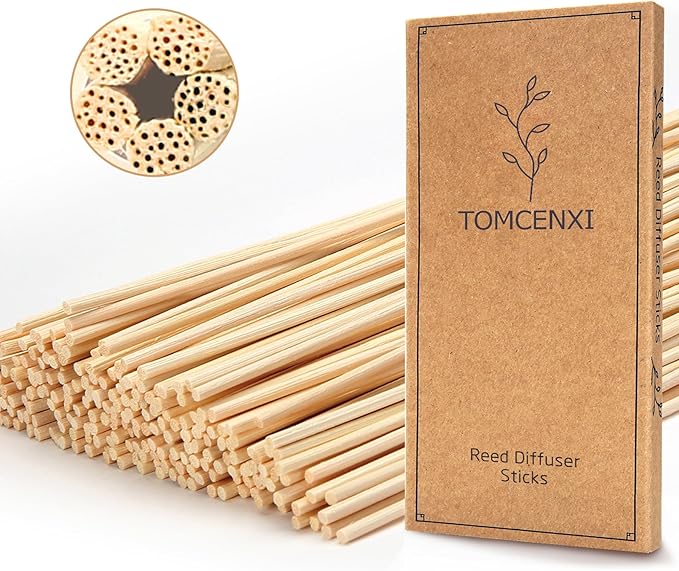120PCS Reed Diffuser Sticks,7.5 Inch Natural Rattan Sticks,Diffuser Refills,Essential Oil Aroma Diffuser Replacements Sticks (Natural Color)