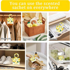 15 Packs Lemon Scented Sachets Bag for Drawers and Closets, Air Freshener for Home Fragrance Sachet, Long-Lasting Hanging Closet Deodorizer Smell Goods for House