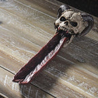 Pacific Giftware Demonic Ram Horned Skull Long Forked Tongue Stick Incense Burner Holder Gothic Halloween Decor