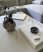 Bursera Black Marble Incense Holder, Tree Planted with Every Order, Italian Carrara Black Marble Tray Incense Burner, Home and Desk Incense Stick Holder and Modern Decor