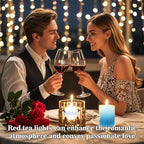 Blue Tea Lights Candles Set - MAQIHAN 25pcs Tealight Candles Votive Soy Candle with Cotton Wick for Home Decoration, Wedding, Emergencies, Shabbat