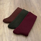 SERISIMPLE Men's Dress Socks - Bamboo Viscose Thin Ribbed Knit, Silky & Soft, Lightweight Business Crew Socks 5 Pairs
