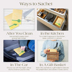 Lemon Poundcake Scented Sachets Pack of 6, Everyday - Long-Lasting Scented Bags, Home Fragrance, Air Freshener & Deodorizer for Closet, Room, Drawer, or Cars, Made in USA