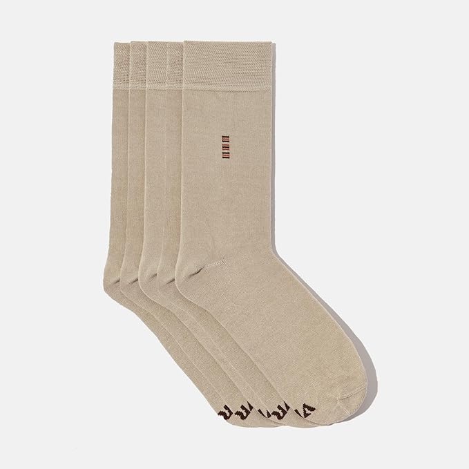 VRD Men’s Dress Socks, Bamboo 5-Pack Mens Socks, Mid Calf Length, Crew Socks Gift for Men Shoe Size 8-13