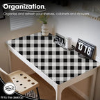 Drawer and Shelf Liner, Non-Slip Kitchen Cabinet Liners Non-Adhesive Thick Strong Grip Waterproof Washable Mats Protect Dresser Shelves Cupboard Bathroom Cabinets, Buffalo Plaid, 24 in X 30 FT