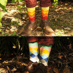 DRASEX Men's Dress Socks Funky Colorful Pattern Cotton Novelty Casual Crew Socks