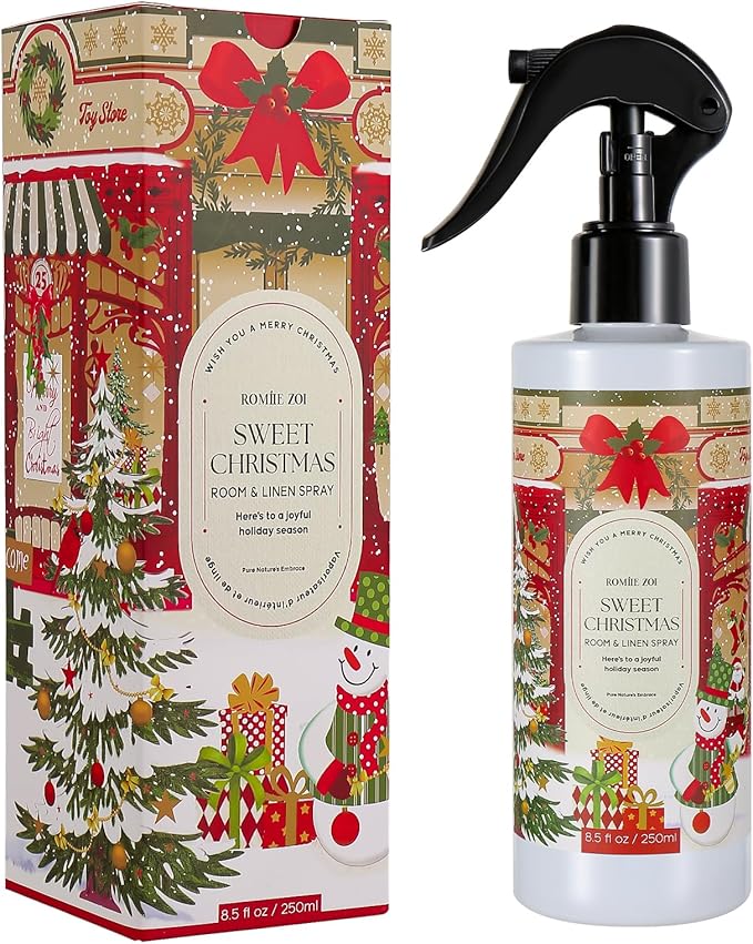 Christmas Linen & Room Air Freshener Spray Room Mist- Sweet Christmas - Infused with Sweet Pine Aroma- 250ml / 8.5 FL OZ.