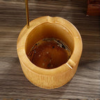 Incense Holder for Sticks with Ash Catcher - Dragon Design Smoke Waterfall, Spill-Proof Bamboo Base & Zinc Alloy Clip for 1-5mm Sticks, Yoga Meditation Zen Altar (13 Inch)