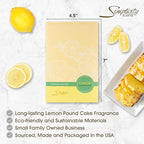Lemon Poundcake Scented Sachets Pack of 6, Everyday - Long-Lasting Scented Bags, Home Fragrance, Air Freshener & Deodorizer for Closet, Room, Drawer, or Cars, Made in USA