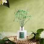 Airkeep Reed Diffuser Set, 3.38 fl oz (100 ml) - Sage Lemon Oil Diffusers with 8 Reed Sticks, Home Fragrance Reed Diffuser for Bathroom Shelf Decor