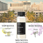 Hotel Diffuser Oil Inspired by 5-Star Hotel Scent - 120 mL 4.06 fl oz - Essential Oil Blend Botanical Jasmine, Bergamot & Fresh Marine Notes for Aromatherapy Diffusers - Escapade