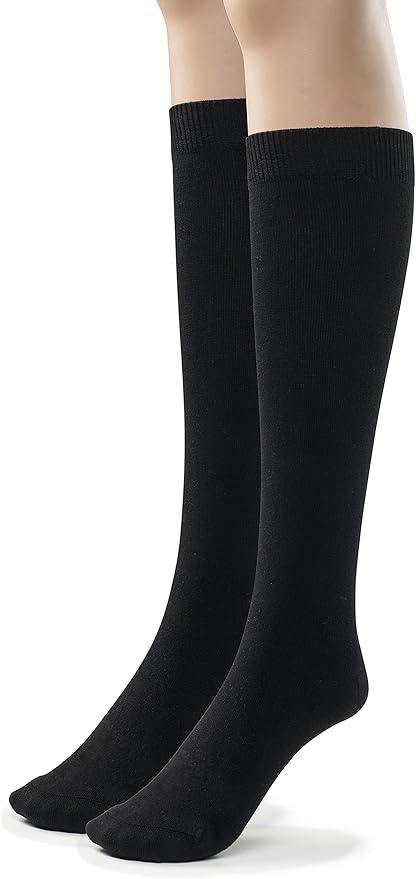 Silky Toes Mens Modal Knee High Socks 2-4 Pk Long Tube Over the Calf Dress Socks