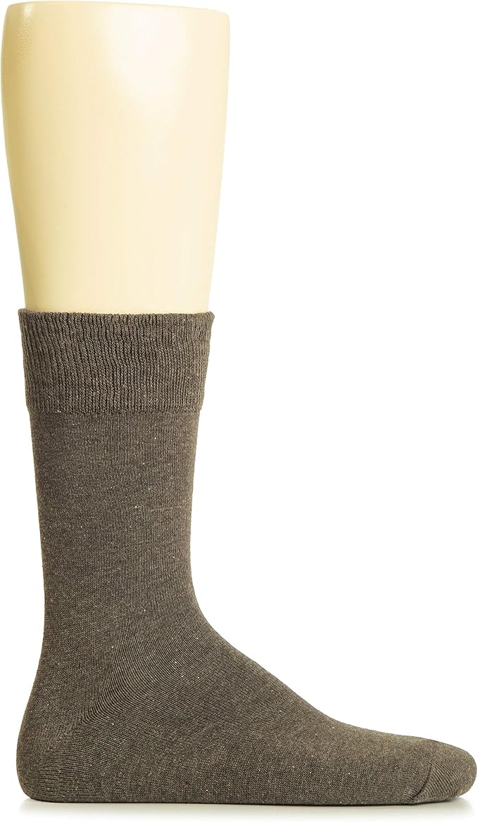 Hugh Ugoli Mens Cotton Dress Socks, Plain Colors, Regular Fit, Crew, Casual Socks, Shoe Size 6 to 15 (3 Pack)