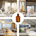 TOMCENXI 120PCS Reed Diffuser Sticks,10 Inch Natural Rattan Wood Sticks,Diffuser Refills,Essential Oil Aroma Diffuser Replacements Sticks for Home,Office