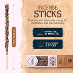9 pcs Wildly Harvested - Lavender Flowers and Olibanum Incense Sticks, 7" Long - Thick Aromatic Incense Sticks, 100% Natural