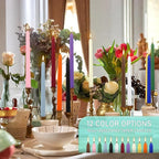 24 Pack 10" Tall Colored Taper Candles, Dripless Unscented Colorful Candlesticks for Birthdays Dinner Party Home Décor, Long Burning Spell Chime Candles for Witchcraft Ritual Prayer Meditation