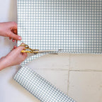 Fragrant Fresh Linen SCENTED DRAWER LINERS in a DUCK EGG BLUE GINGHAM Design | Pack of 5 Sheets | Contains Essential Oils | MADE IN THE UK.