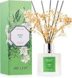 Airkeep Reed Diffuser Set,3.38 fl oz (100 ml) - White Tea Oil Diffusers with 8 Reed Sticks, Home Fragrance Reed Diffuser for Bathroom Shelf Decor