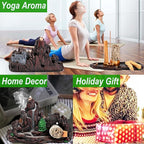 Mountain Waterfall Incense Burner，Backfall Incense Holder River, Incense Falls Meditation Decor for Room with Upgrade Incense Cones and Accessories (5in1 Palo Santo)