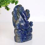REAL-GEMS Lapis Lazuli Lord Ganesha Idol Sculpture Statue Hand Carved Decorative Healing Reiki Gemstone Figurines Crafts Approximately 1865 Ct.…
