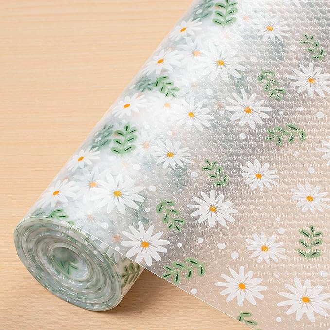 Cooyes Shelf Liner – Premium Non-Adhesive Cabinet & Drawer Liner for Kitchen – Waterproof Shelf Paper with Modern Pattern – Durable EVA Cabinet Mat – Easy to Cut