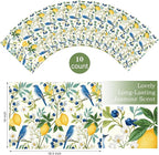 10 Sheets Drawer Liners for Dresser Scented Drawer Liners Non Adhesive Scented Paper for Fragrant Home Shelf Closet(Lemon Scent,Lemon Pattern)