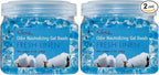 Clear Air Odor Eliminator Gel Beads - 12 oz, Pack of 2 - Air Freshener Made with Essential Oils - Eliminates Odors in Bathrooms, Cars, Boats, RVs & Pet Areas - Fresh Linen Scent
