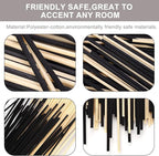 HOSSIAN Reed Diffuser Sticks - Reed diffusers-Reed Sticks -Diffuser Glass Bottles-Diffuser Refills- Natural Rattan Wood Replacement for Aroma Fragrance (7.87" *3.5mm Black and Beige)