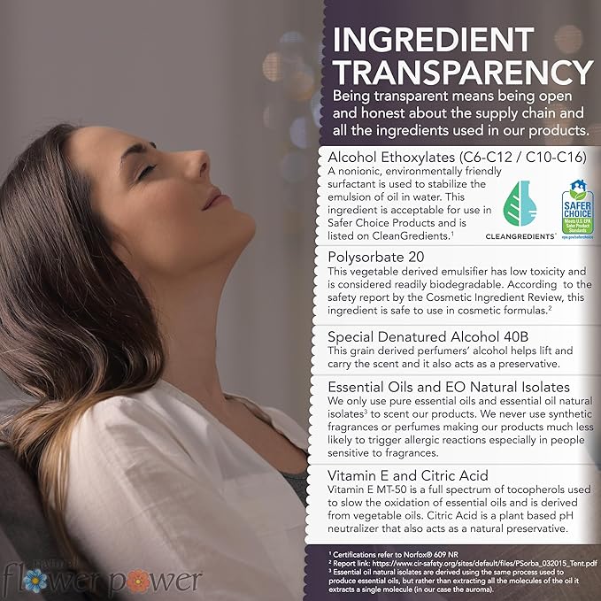 Air Freshener Spray - Odor Eliminator with Essential Oils for the Home, Car & Fabric - Cruelty Free & Vegan - 2 Pack with Lavender and Lemongrass - 2 x 4 oz